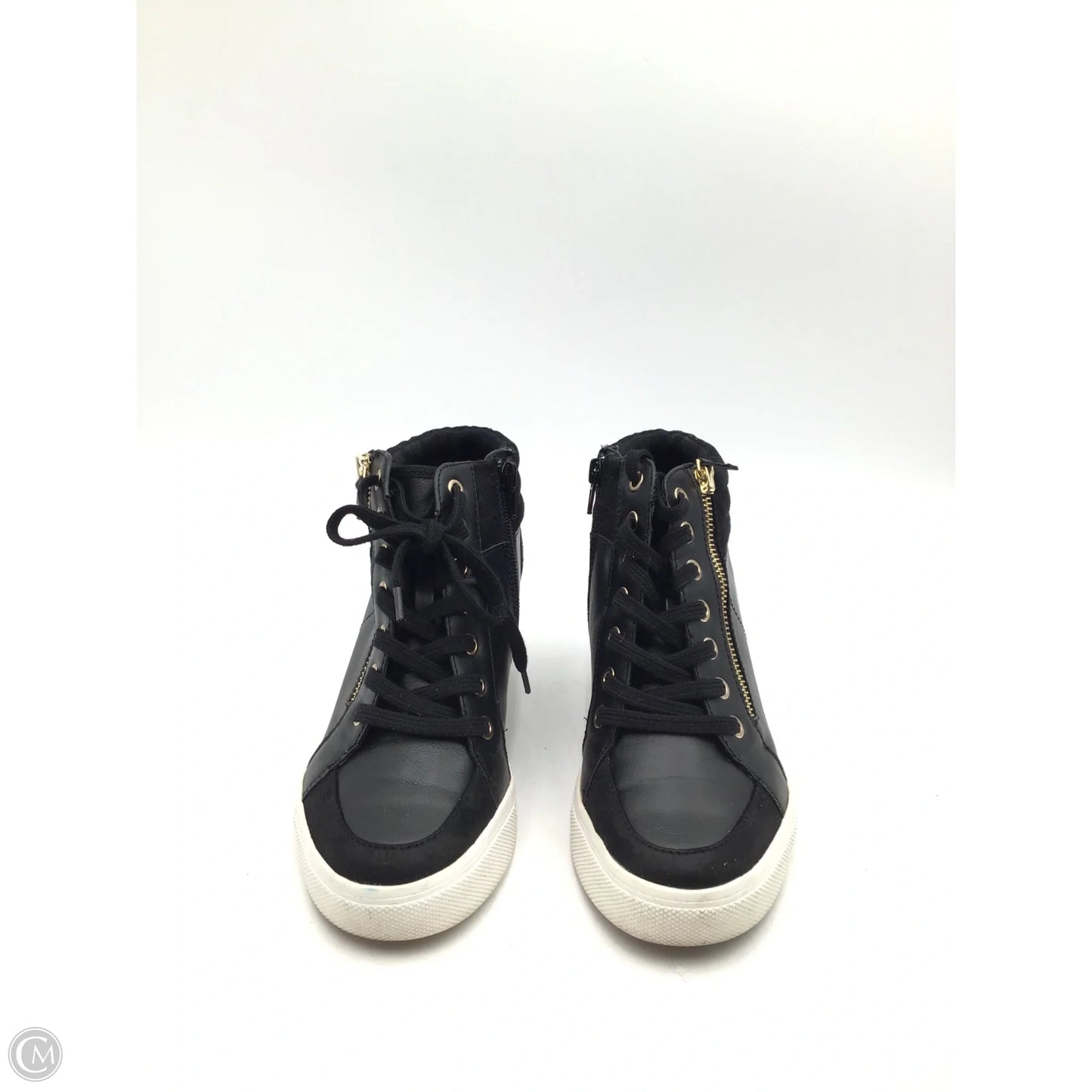 Boots Ankle Heels By Aldo In Black, Size: 8