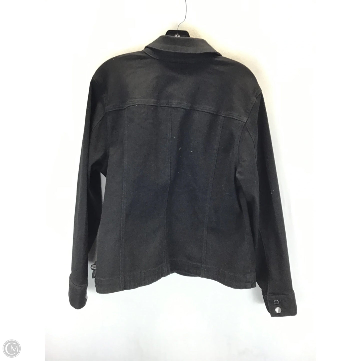 Jacket Denim By Charter Club In Black, Size: Xl