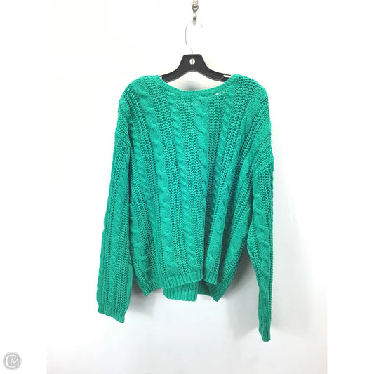 Sweater By Chaus In Green, Size: L