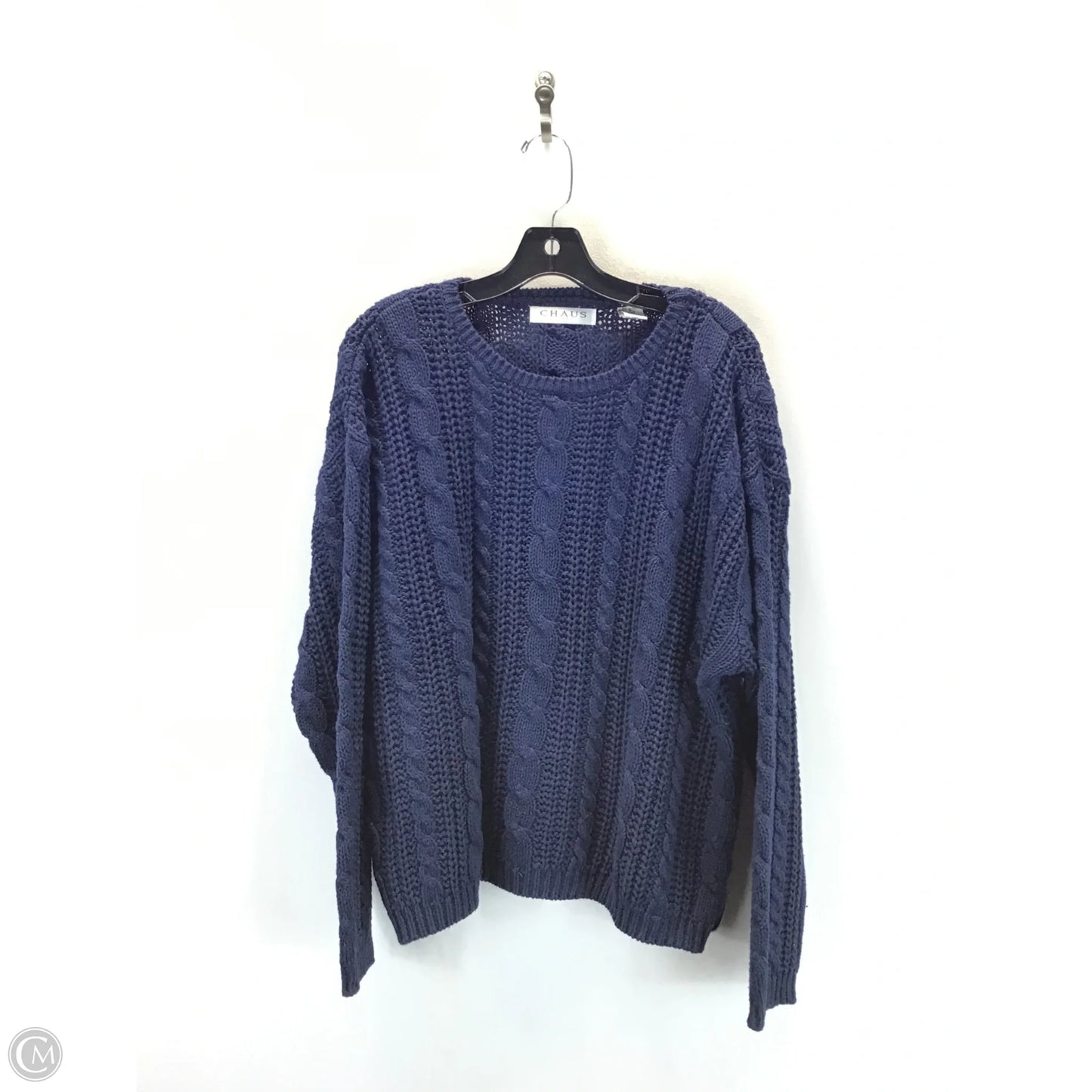 Sweater By Chaus In Blue, Size: L