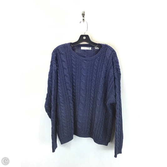Sweater By Chaus In Blue, Size: L