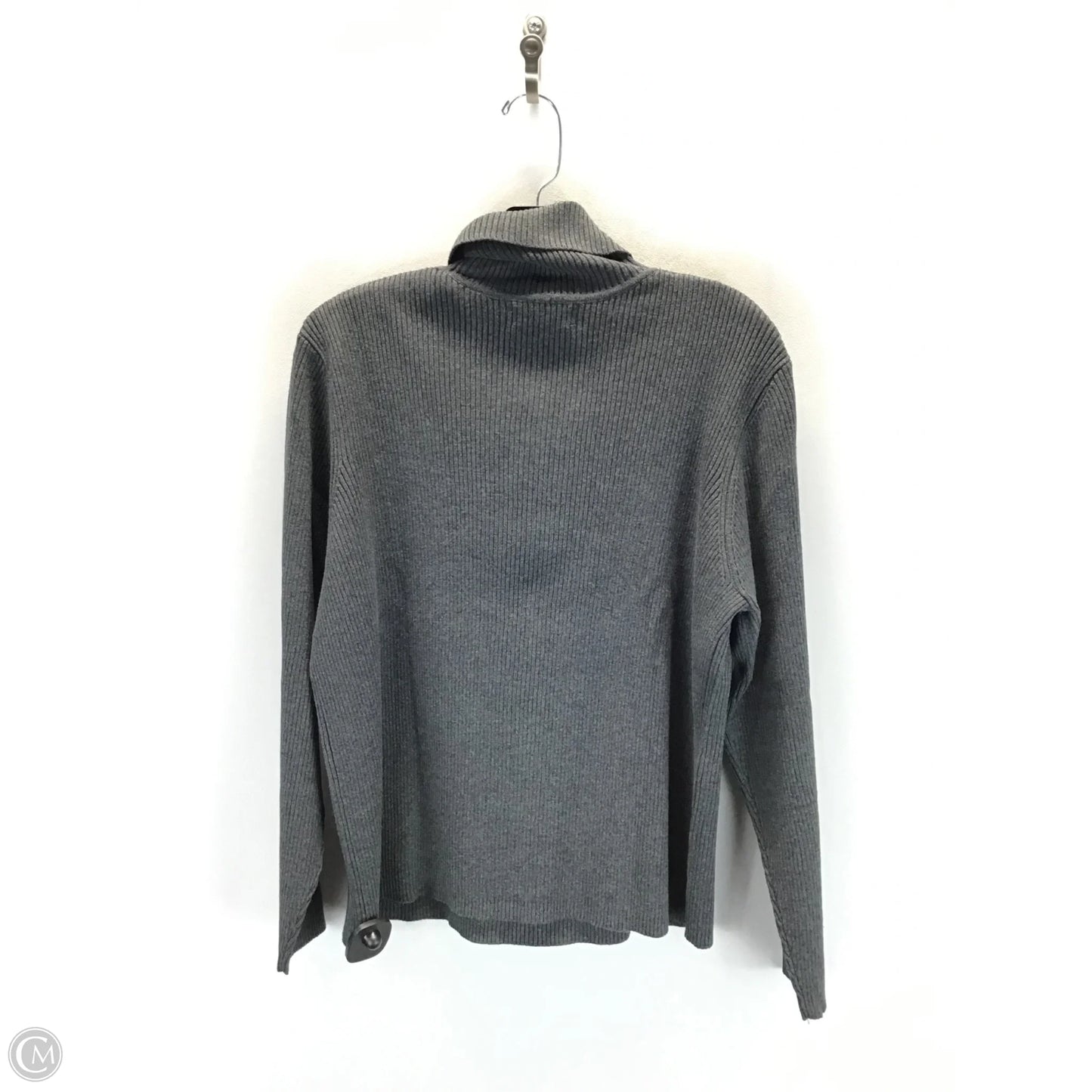 Top Long Sleeve By Karen Scott In Grey, Size: Xl