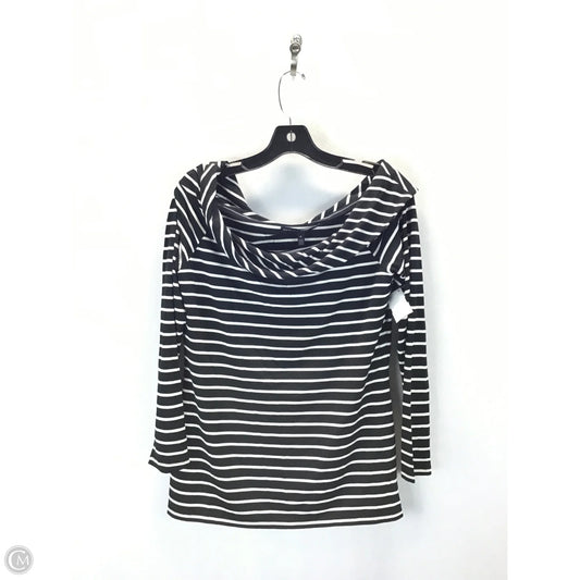 Top Long Sleeve By White House Black Market In Striped Pattern, Size: M