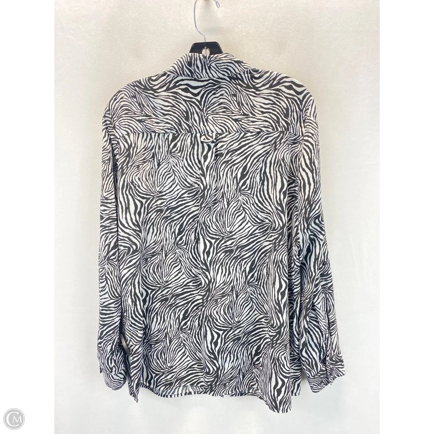 Top Long Sleeve By Elementz In Animal Print, Size: L