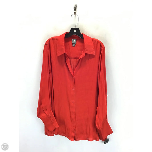 Top Long Sleeve By Worthington In Red, Size: Xl
