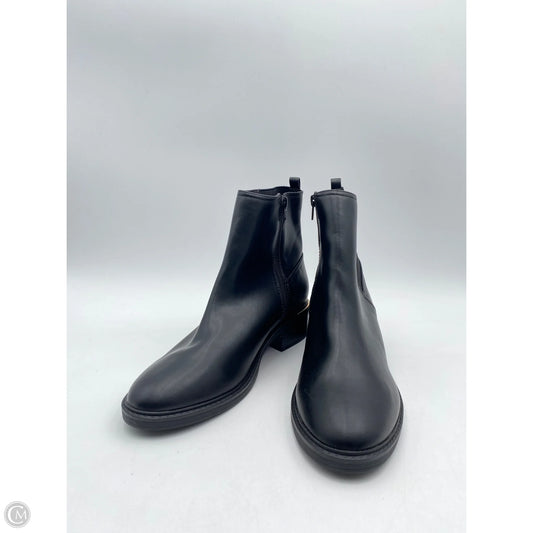 Boots Ankle Flats By Clothes Mentor In Black, Size: 10