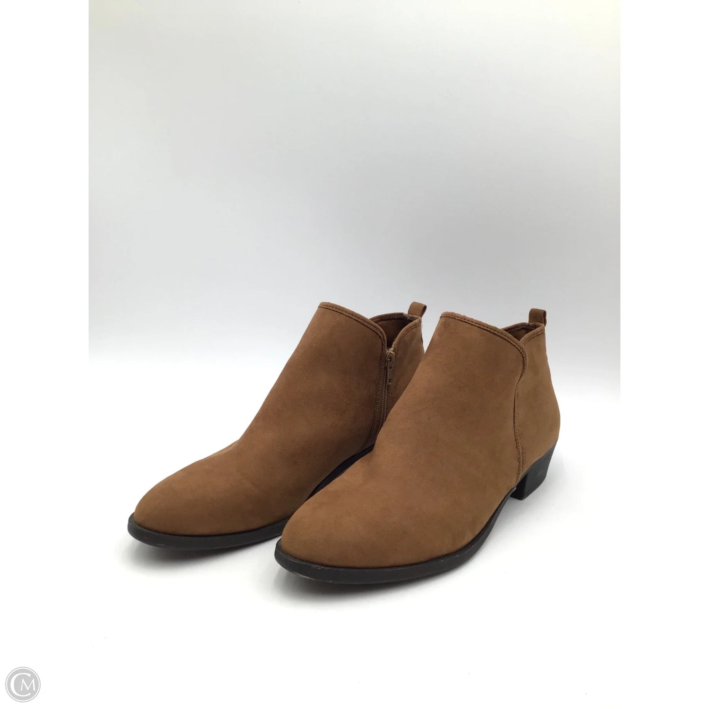 Boots Ankle Flats By Just Fab In Brown, Size: 11