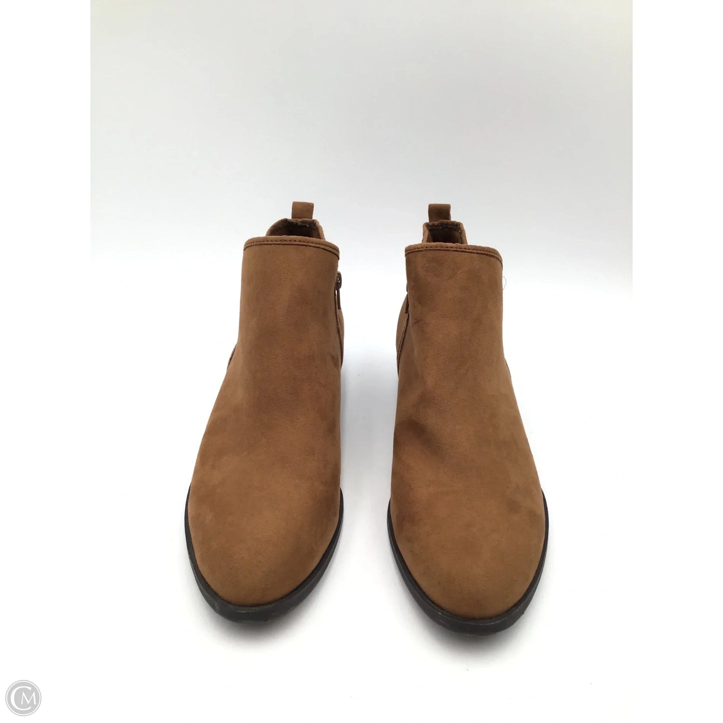 Boots Ankle Flats By Just Fab In Brown, Size: 11