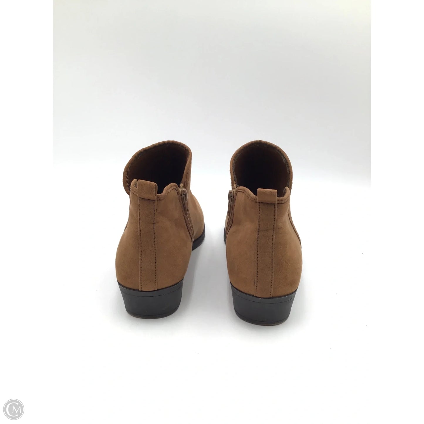 Boots Ankle Flats By Just Fab In Brown, Size: 11