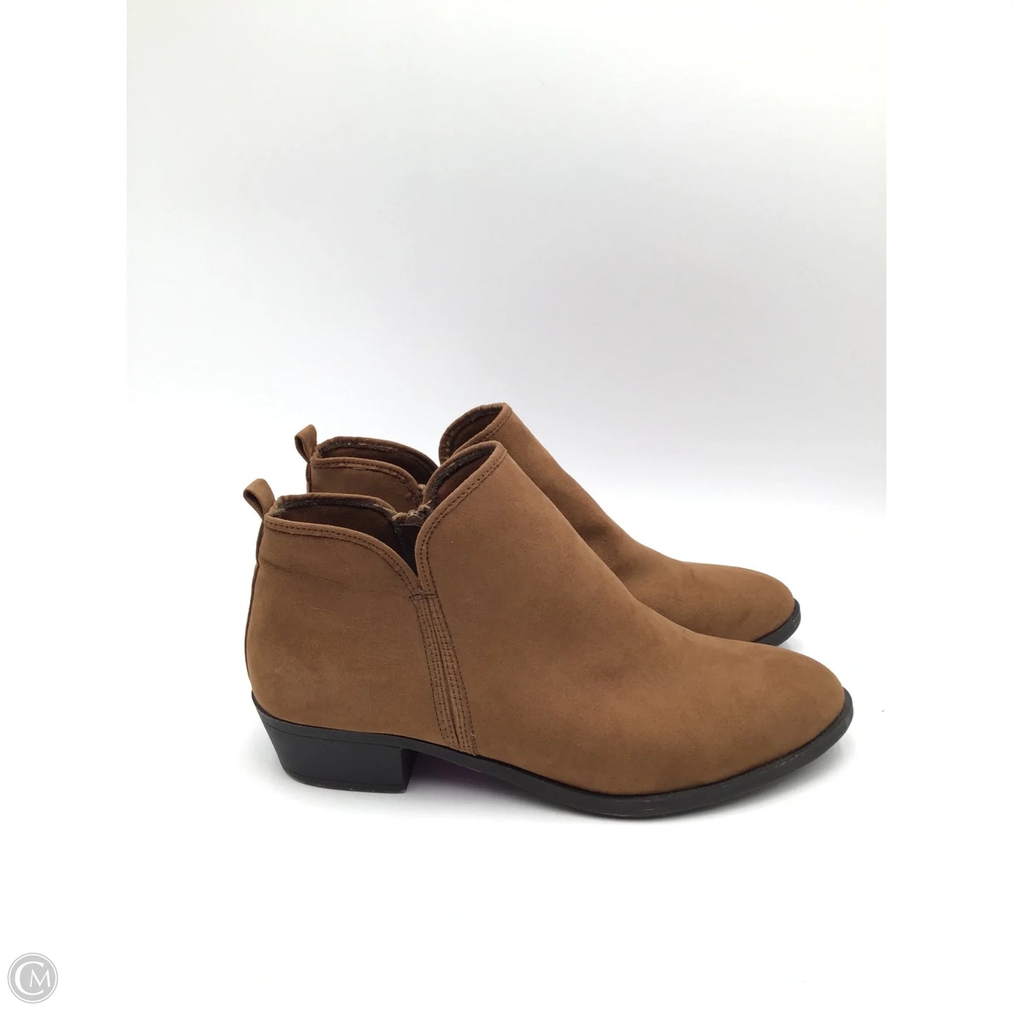 Boots Ankle Flats By Just Fab In Brown, Size: 11