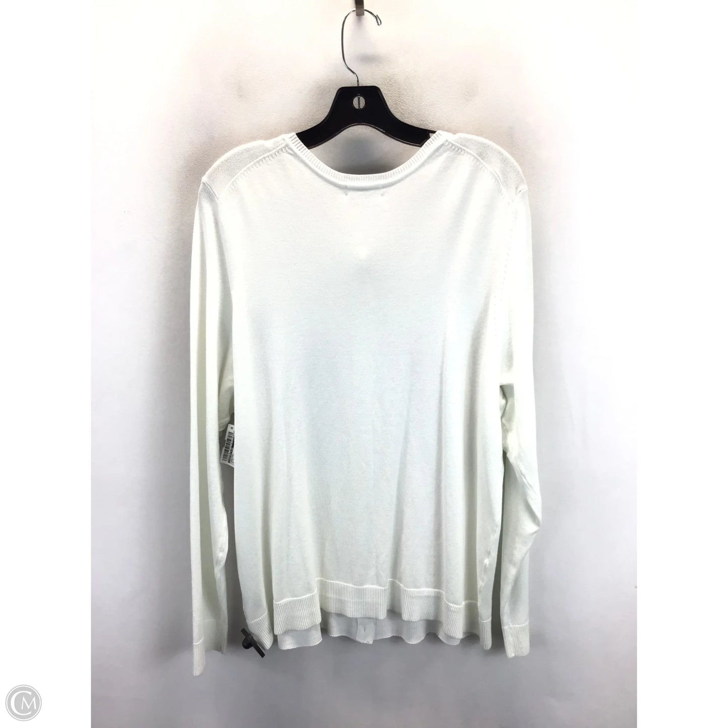 Cardigan By Charter Club In White, Size: 2x