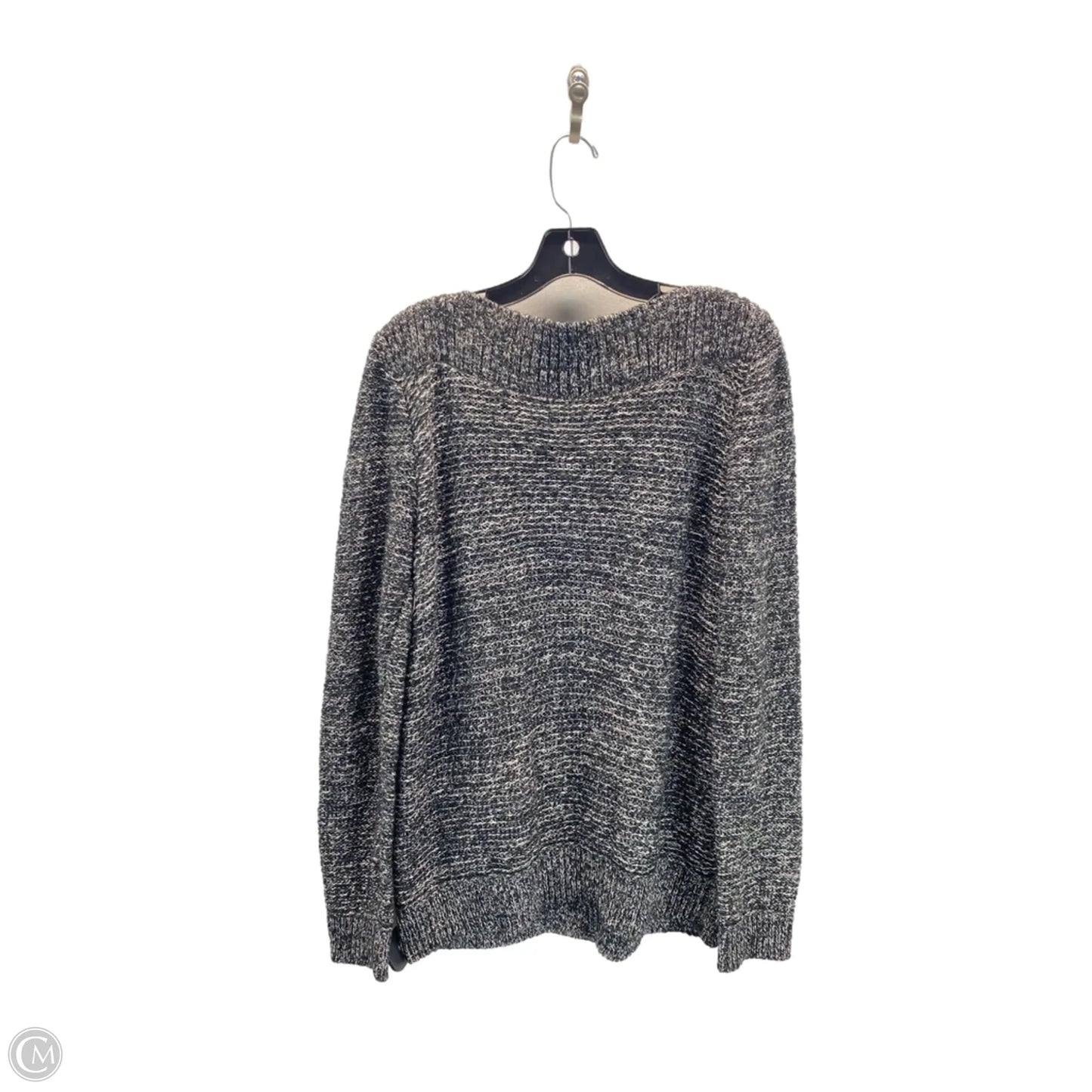 Sweater By Croft And Barrow In Black & Grey, Size: L