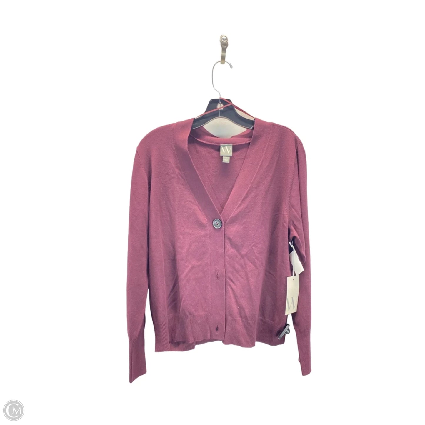 Cardigan By Worthington In Maroon, Size: Xl