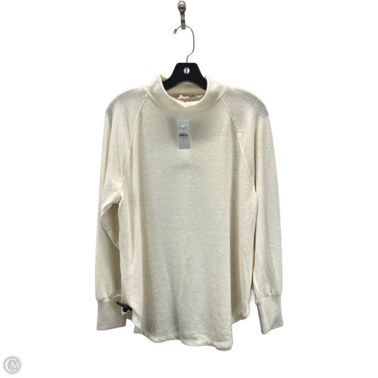 Top Long Sleeve By Loft In Cream, Size: M