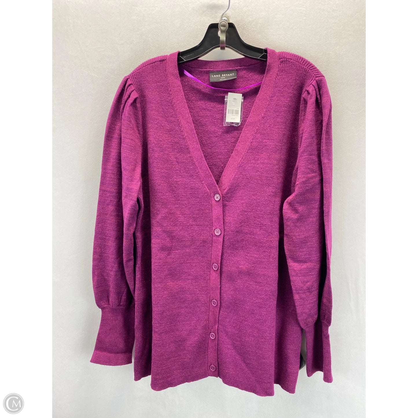 Cardigan By Lane Bryant In Purple, Size: 22