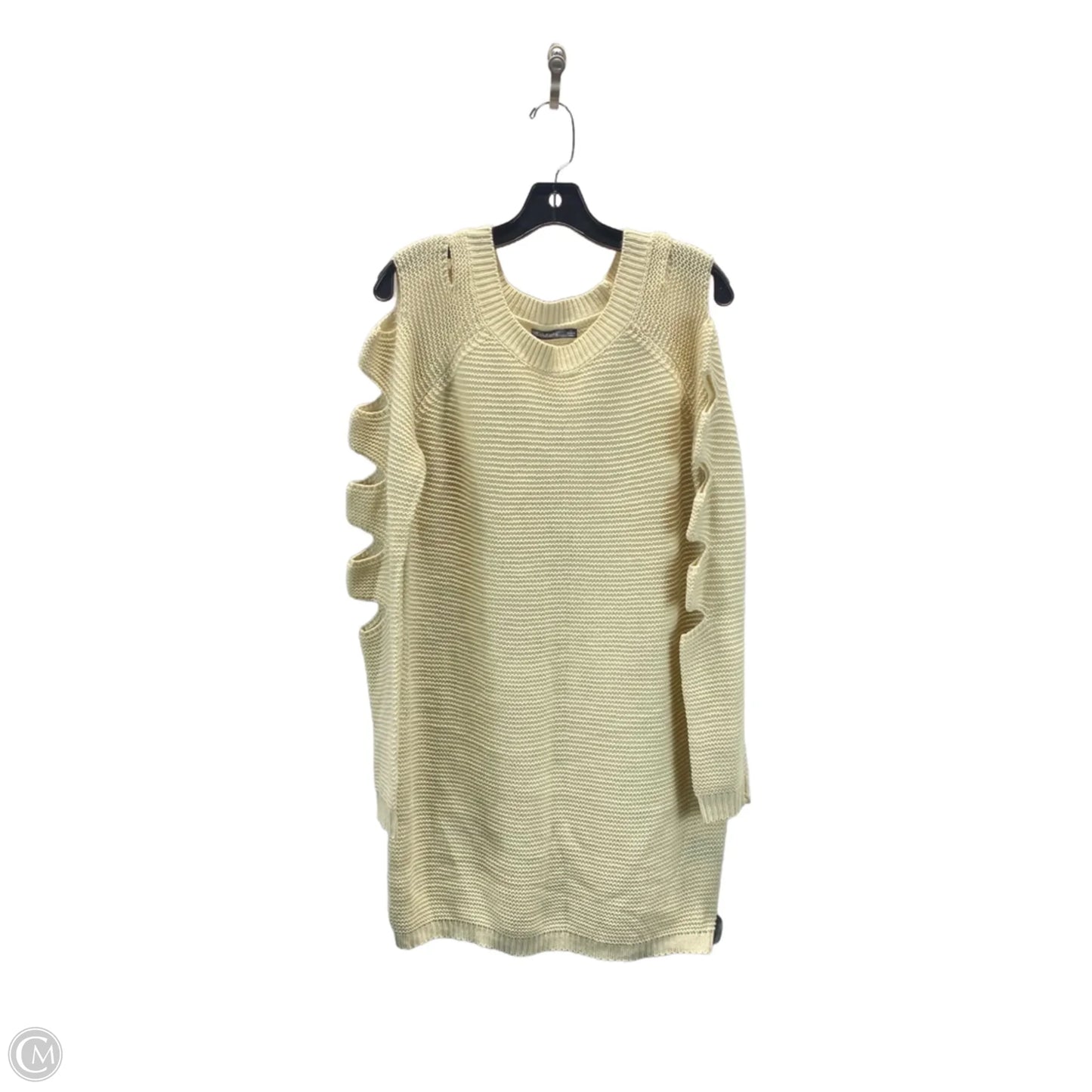 Sweater By Solutions In Beige, Size: L
