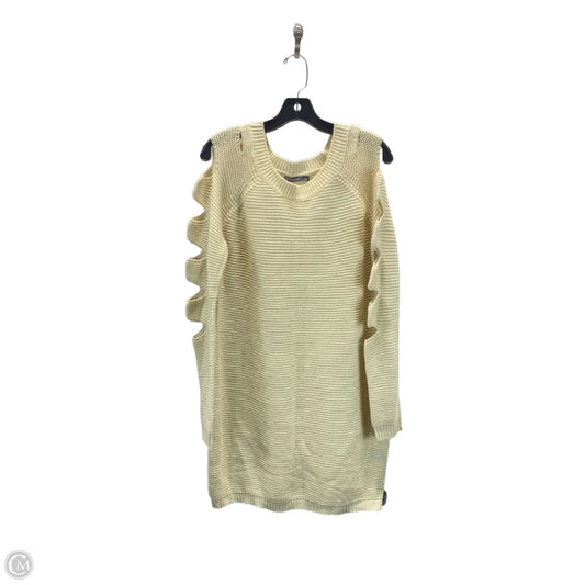 Sweater By Solutions In Beige, Size: L