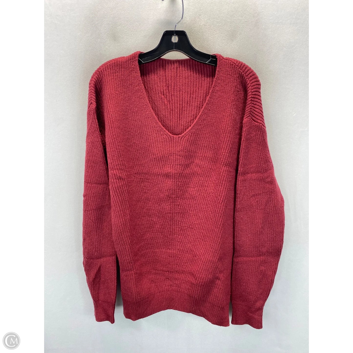 Sweater By Clothes Mentor In Red, Size: L