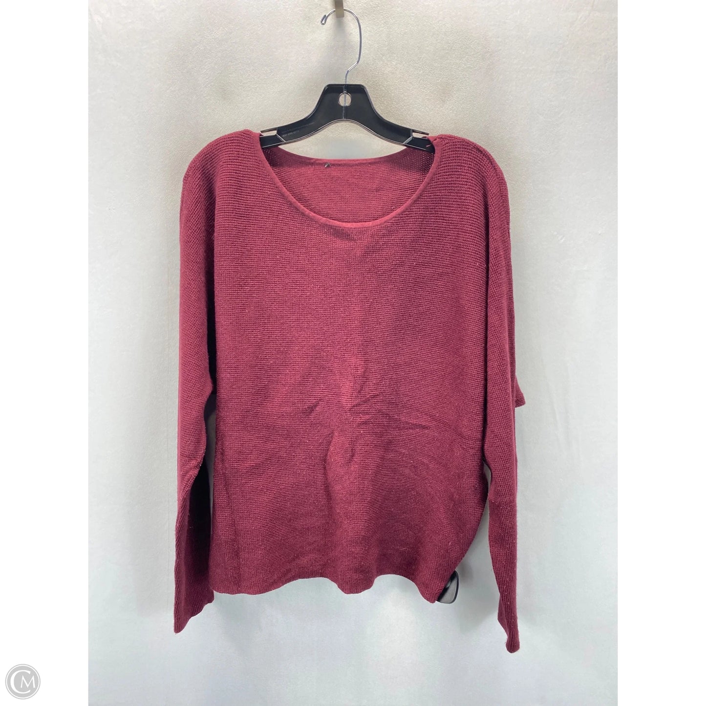 Sweater By Clothes Mentor In Maroon, Size: L