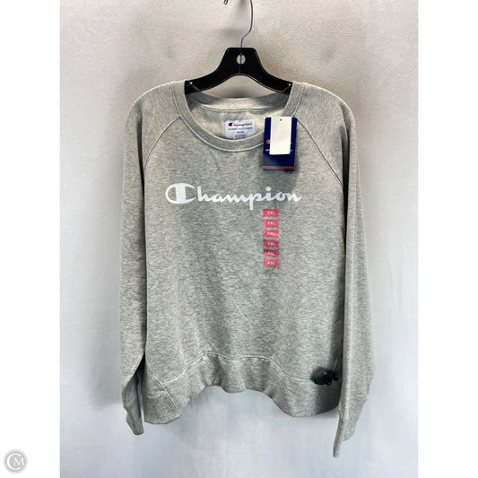 Sweatshirt Crewneck By Champion In Grey, Size: Xxl