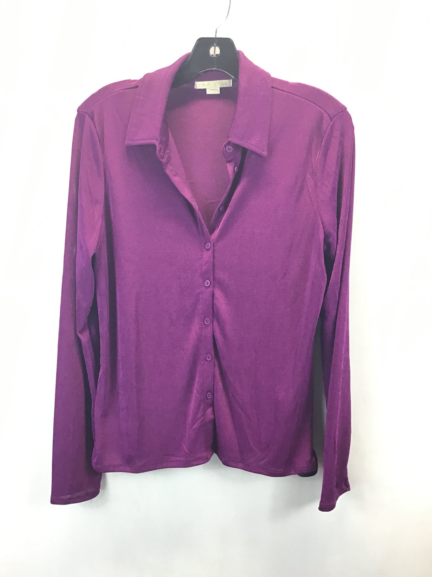 Top Long Sleeve By Clothes Mentor In Purple, Size: M