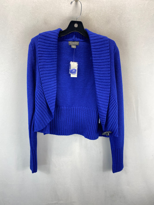 Sweater Cardigan By Covington In Blue, Size: L