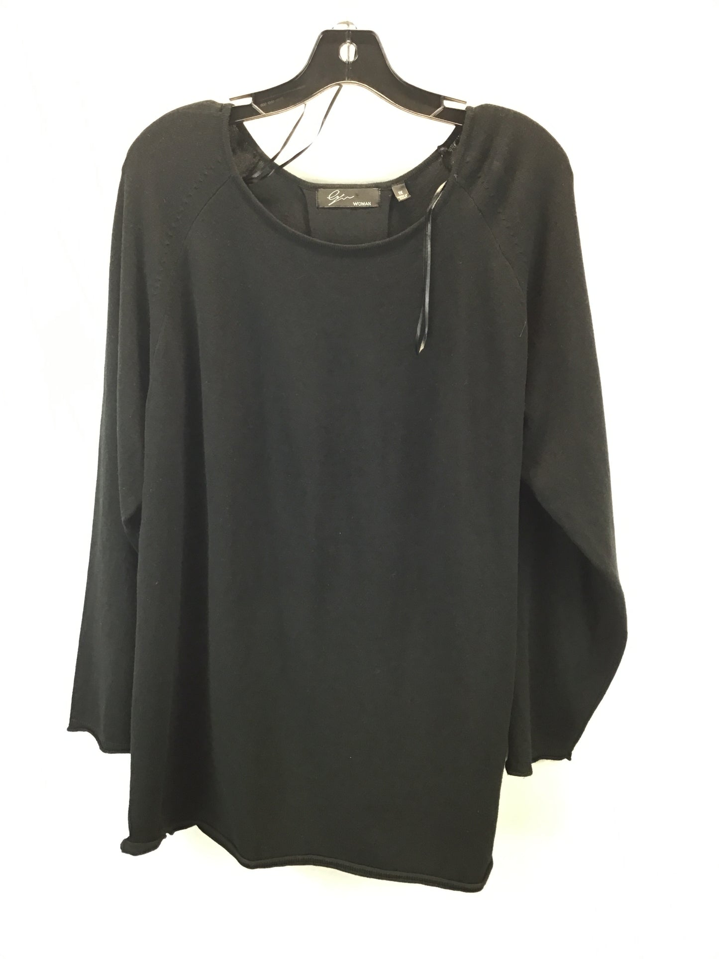 Top Long Sleeve Basic By Clothes Mentor In Black, Size: 1x