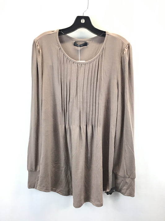 Top Long Sleeve Basic By Clothes Mentor In Grey, Size: Xl