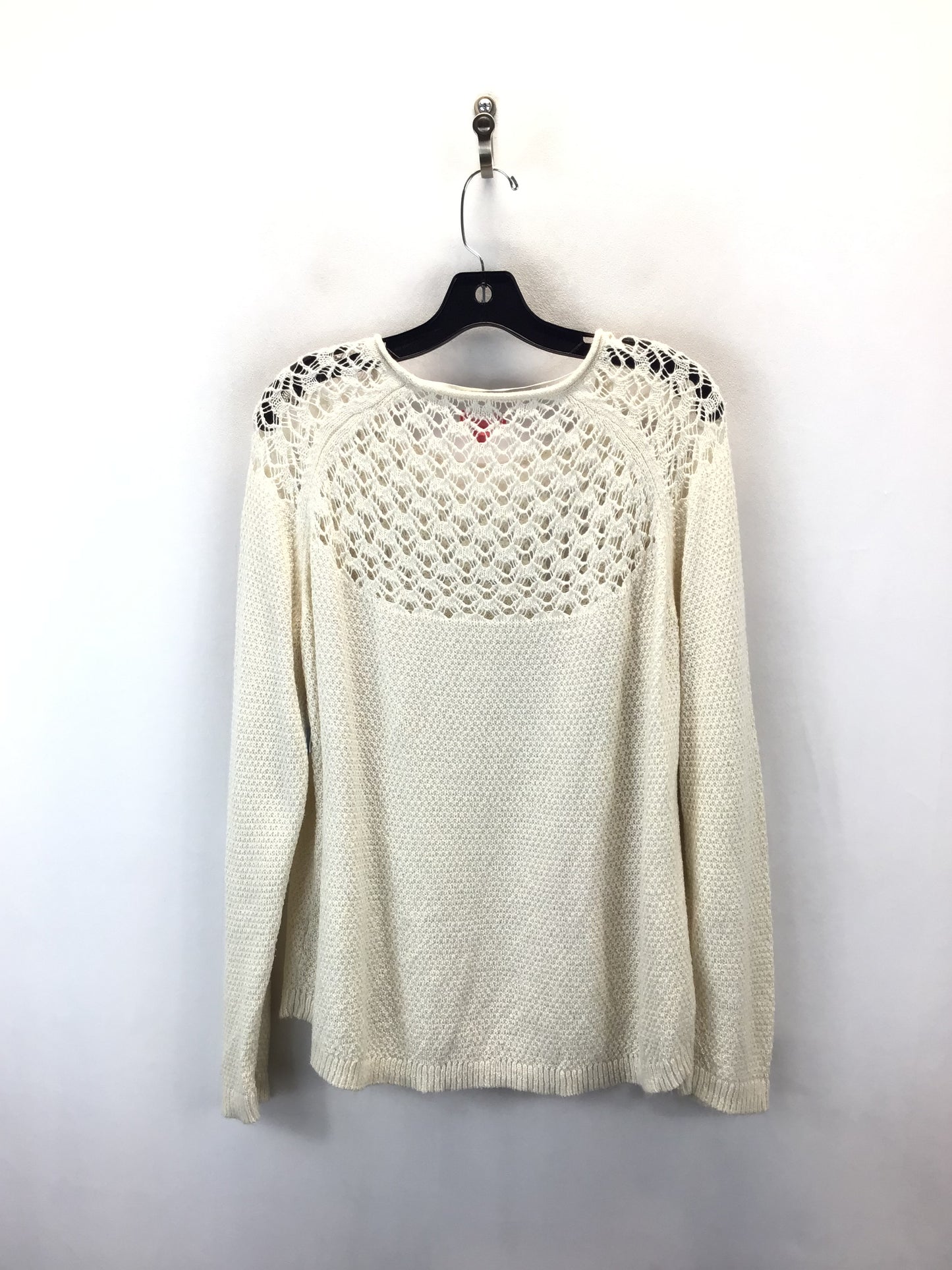 Sweater By Elle In Cream, Size: Xl