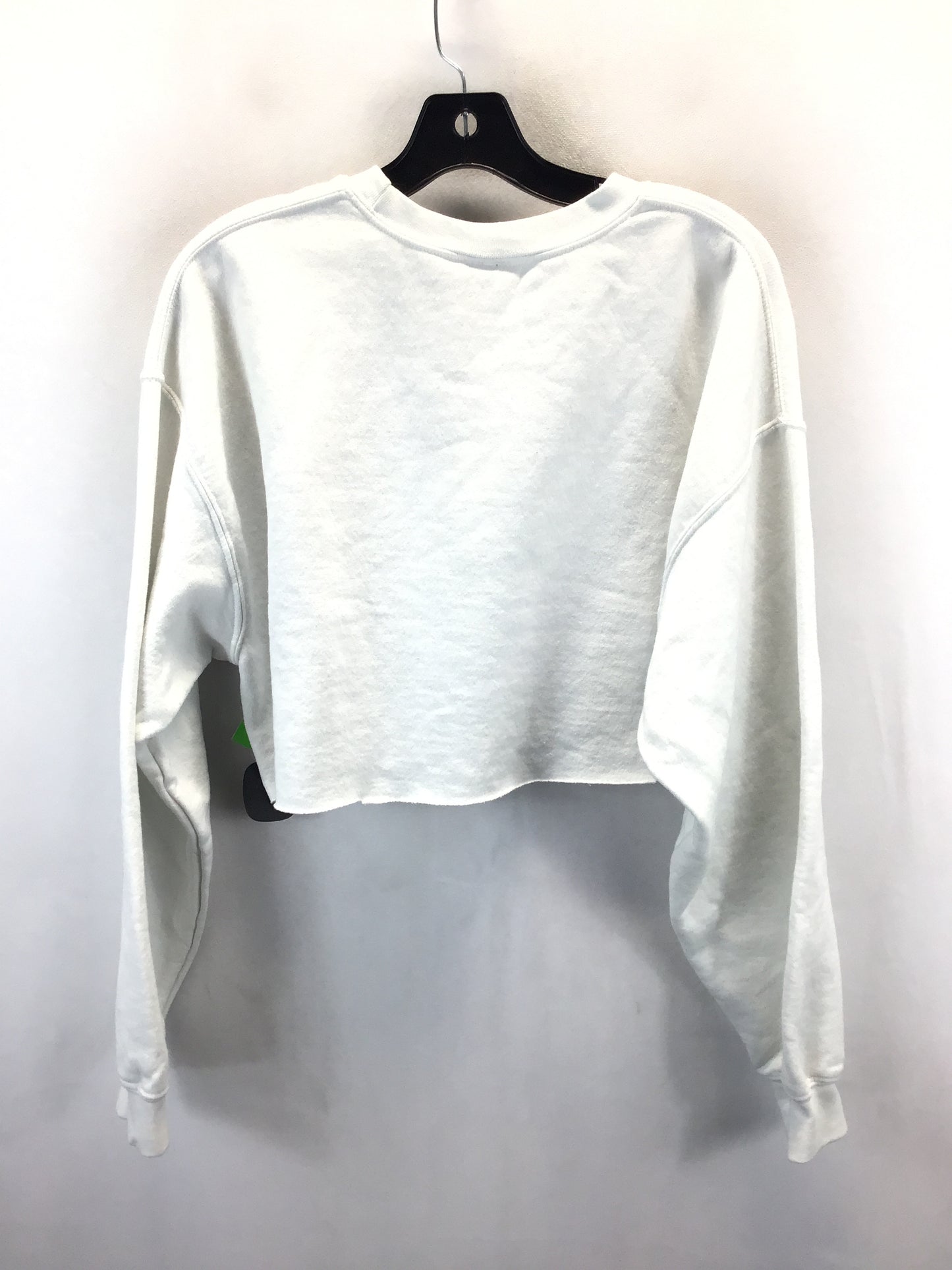 Sweatshirt Collar By Gildan In Green & White, Size: L