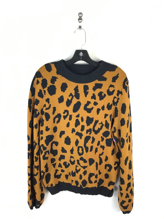 Sweater By Who What Wear In Leopard Print, Size: L