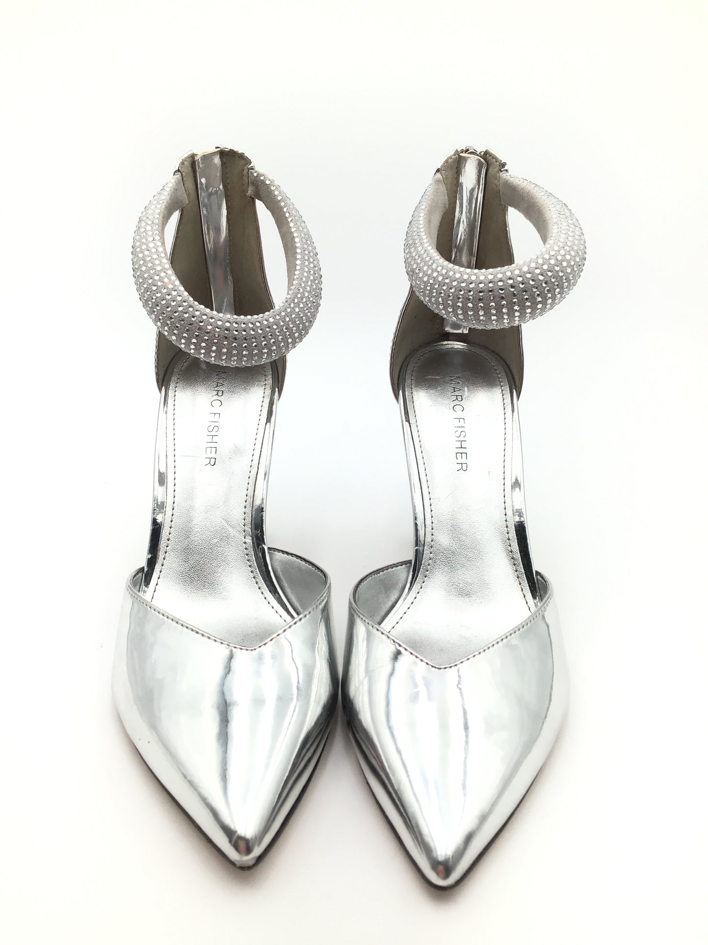 Shoes Heels Stiletto By Marc Fisher In Silver, Size: 7