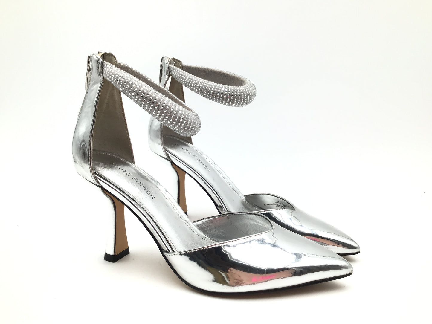 Shoes Heels Stiletto By Marc Fisher In Silver, Size: 7