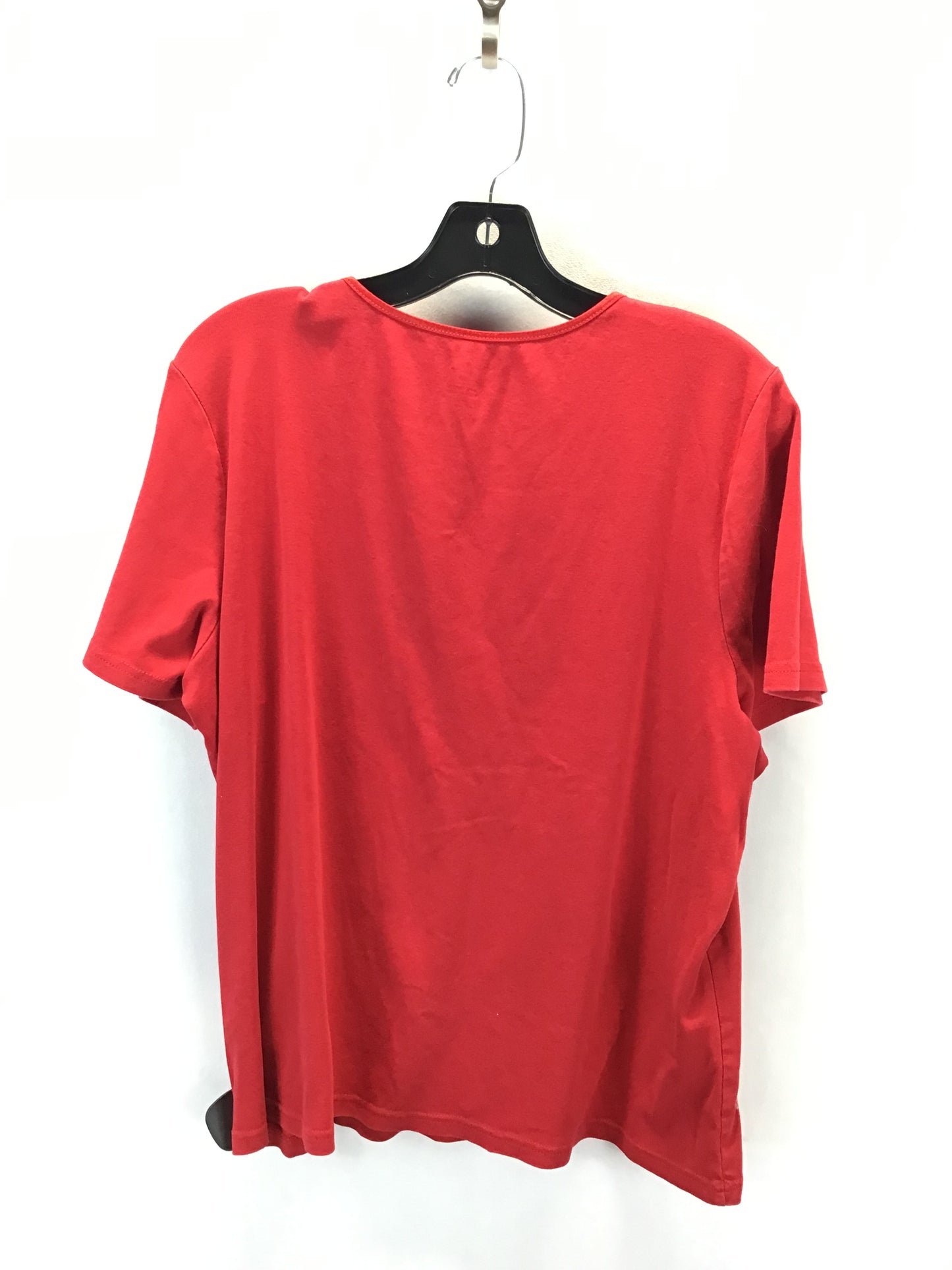 Top Short Sleeve Basic By Cj Banks In Red, Size: 1x