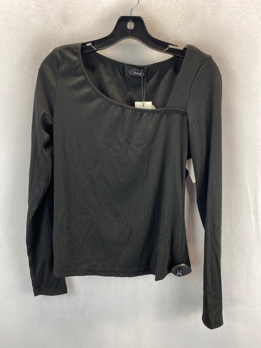 Top Long Sleeve Basic By Clothes Mentor In Black, Size: L