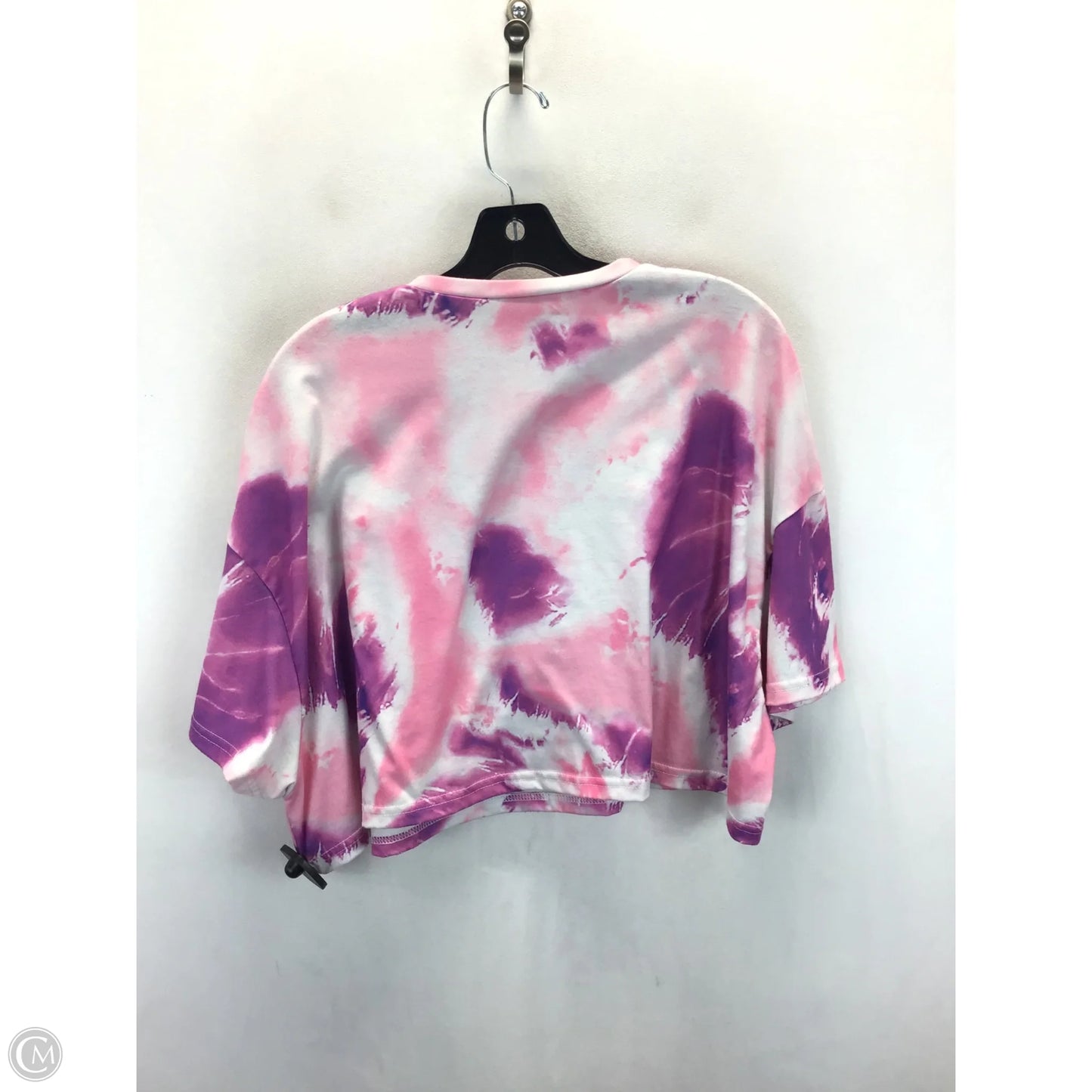 Top Short Sleeve By Shein In Pink & Purple, Size: L