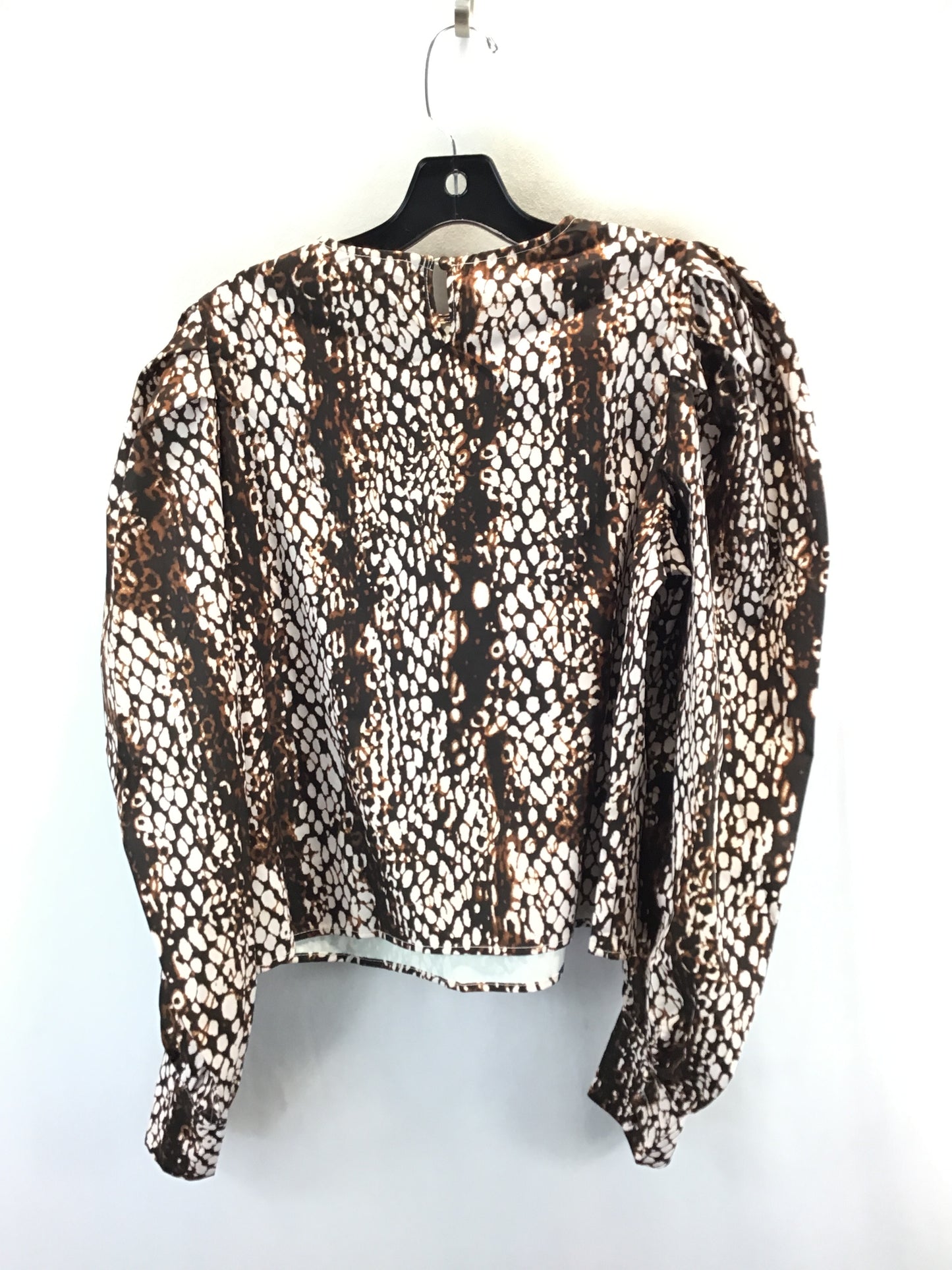 Top Long Sleeve By Shein In Snakeskin Print, Size: M