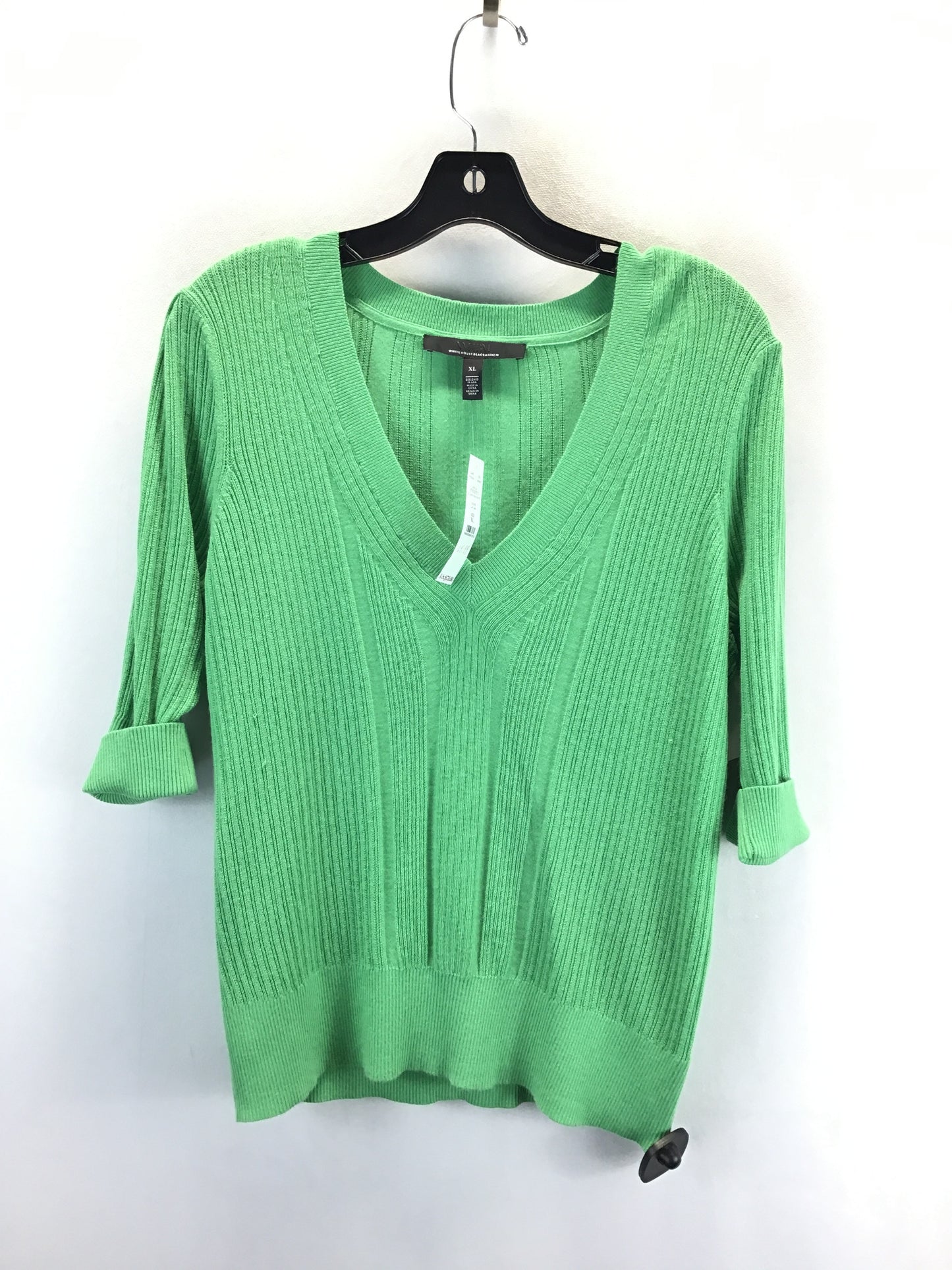 Sweater Cardigan By White House Black Market In Green, Size: Xl