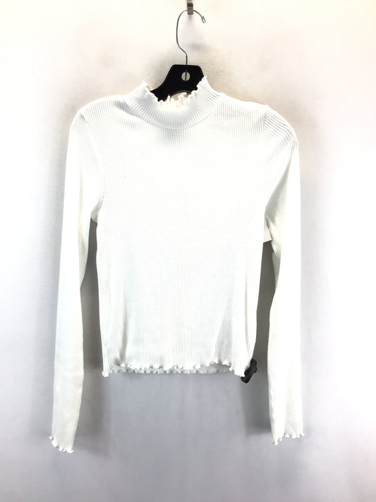 Top Long Sleeve Basic By American Eagle In White, Size: M