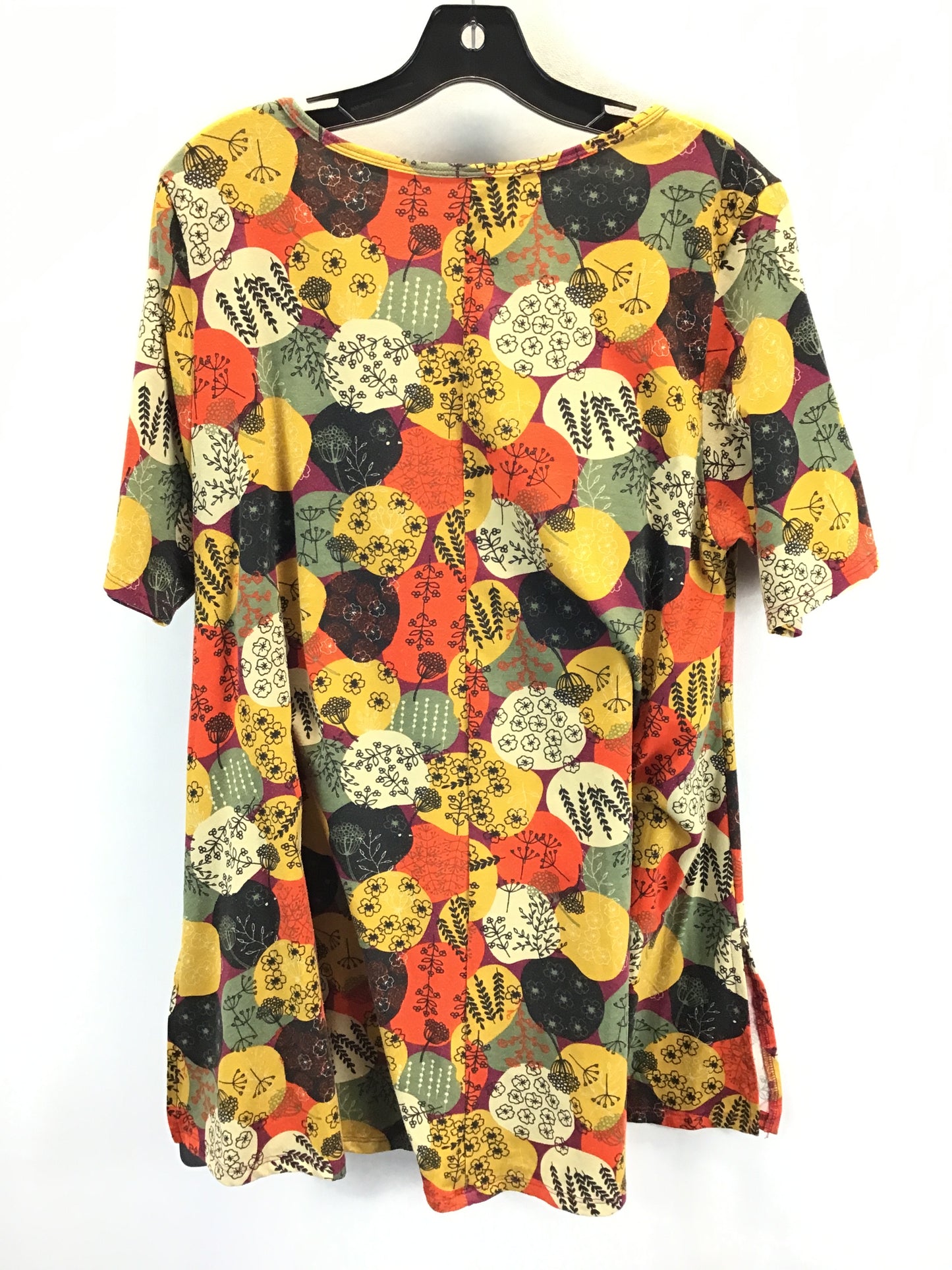 Top Short Sleeve By Lularoe In Multi-colored, Size: L