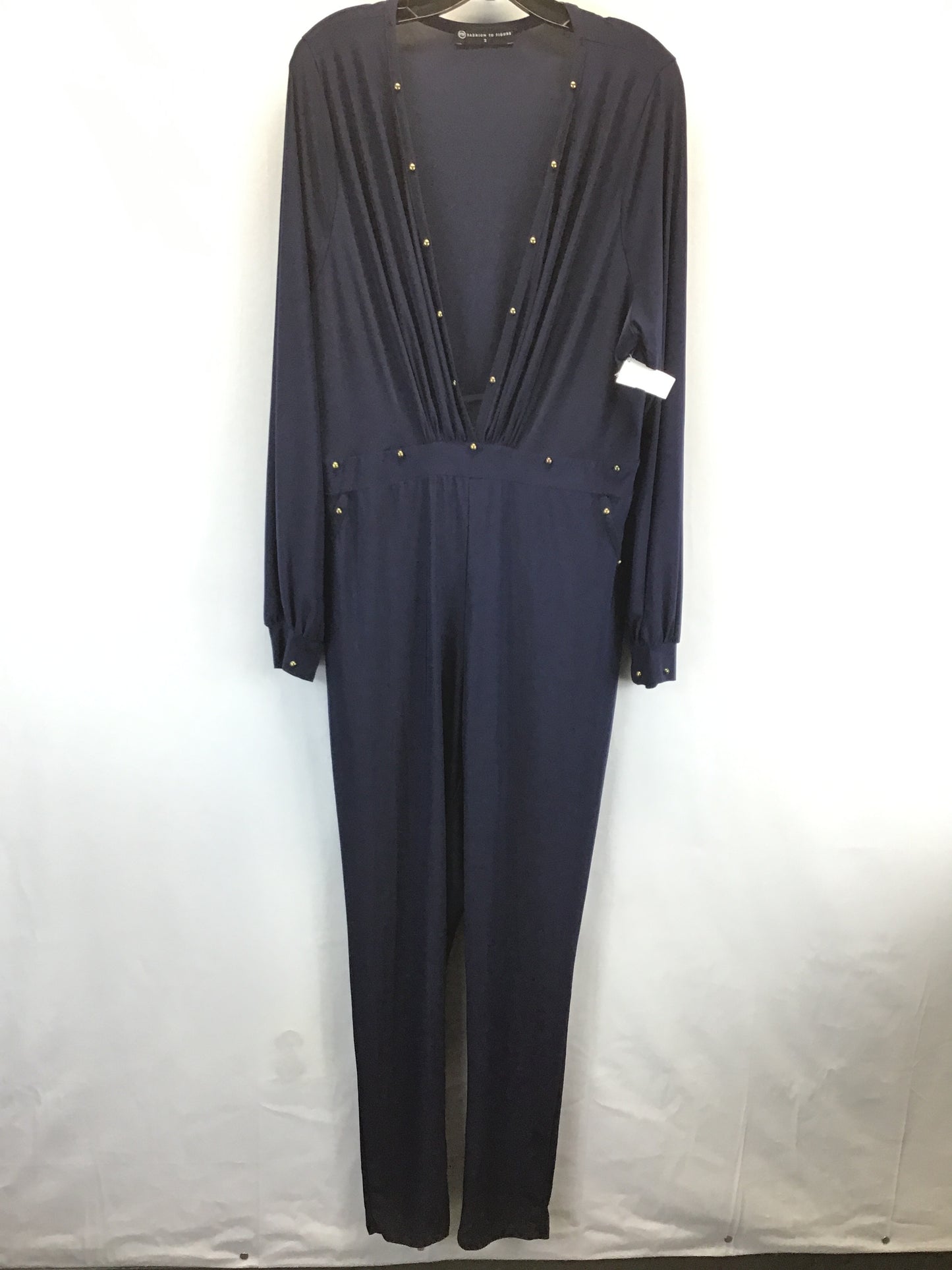 Jumpsuit By Fashion To Figure In Navy, Size: 2x