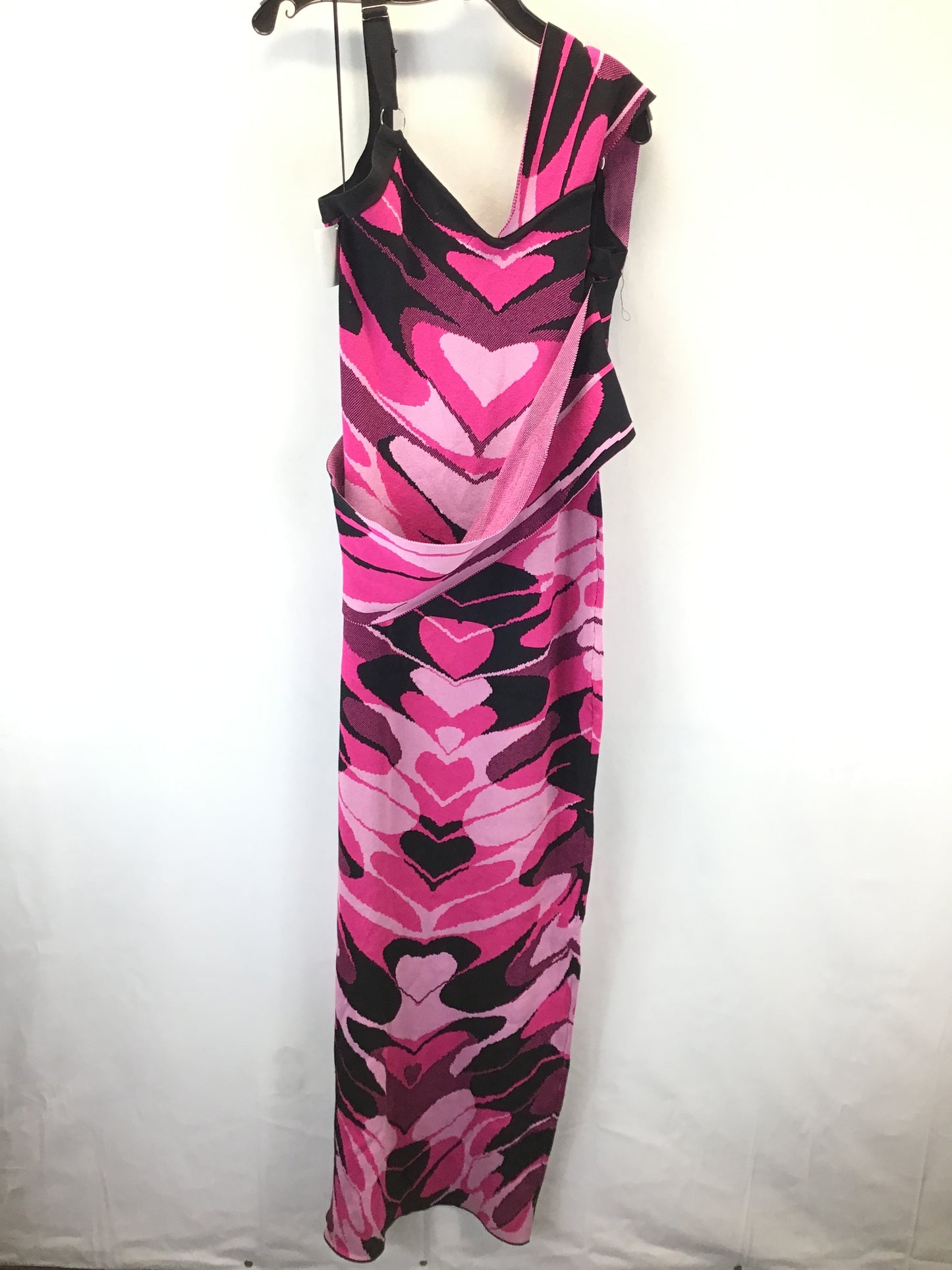 Dress Casual Maxi By Fashion Nova In Black & Pink, Size: 2x