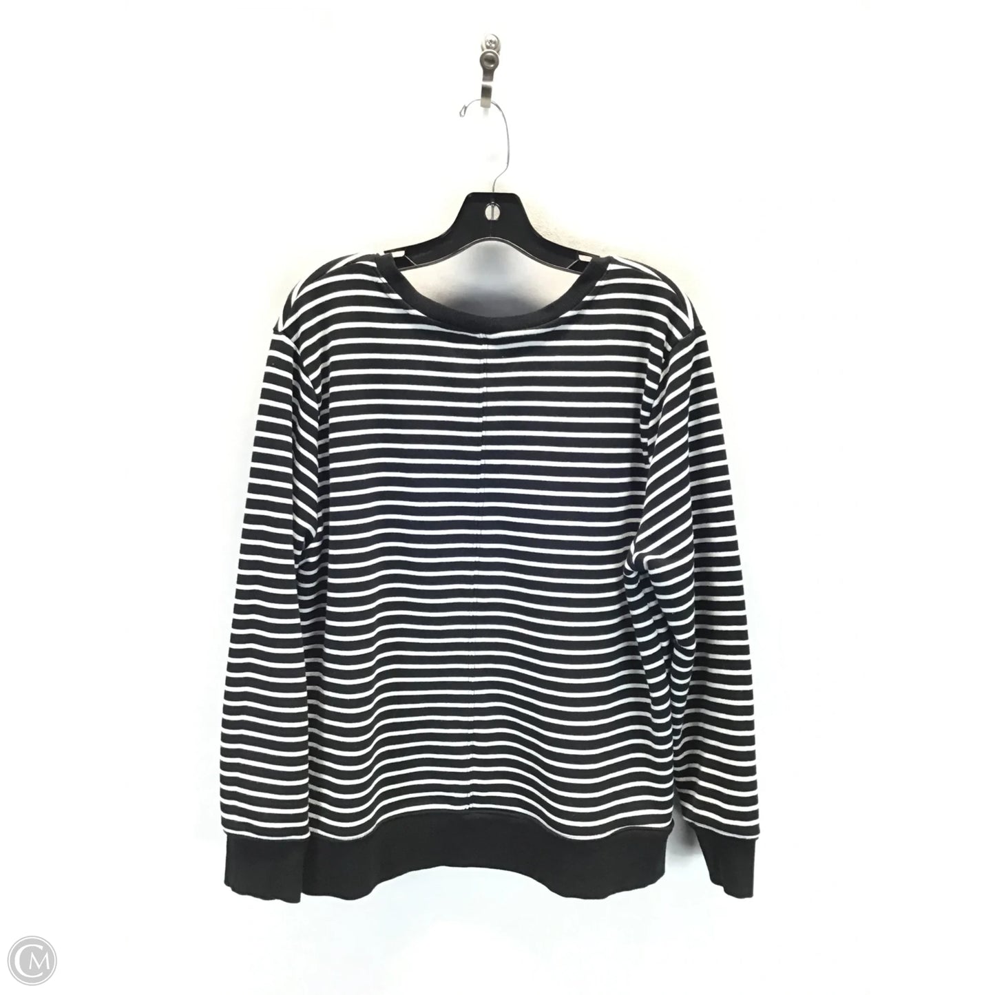 Sweatshirt Collar By A New Day In Striped Pattern, Size: 2x