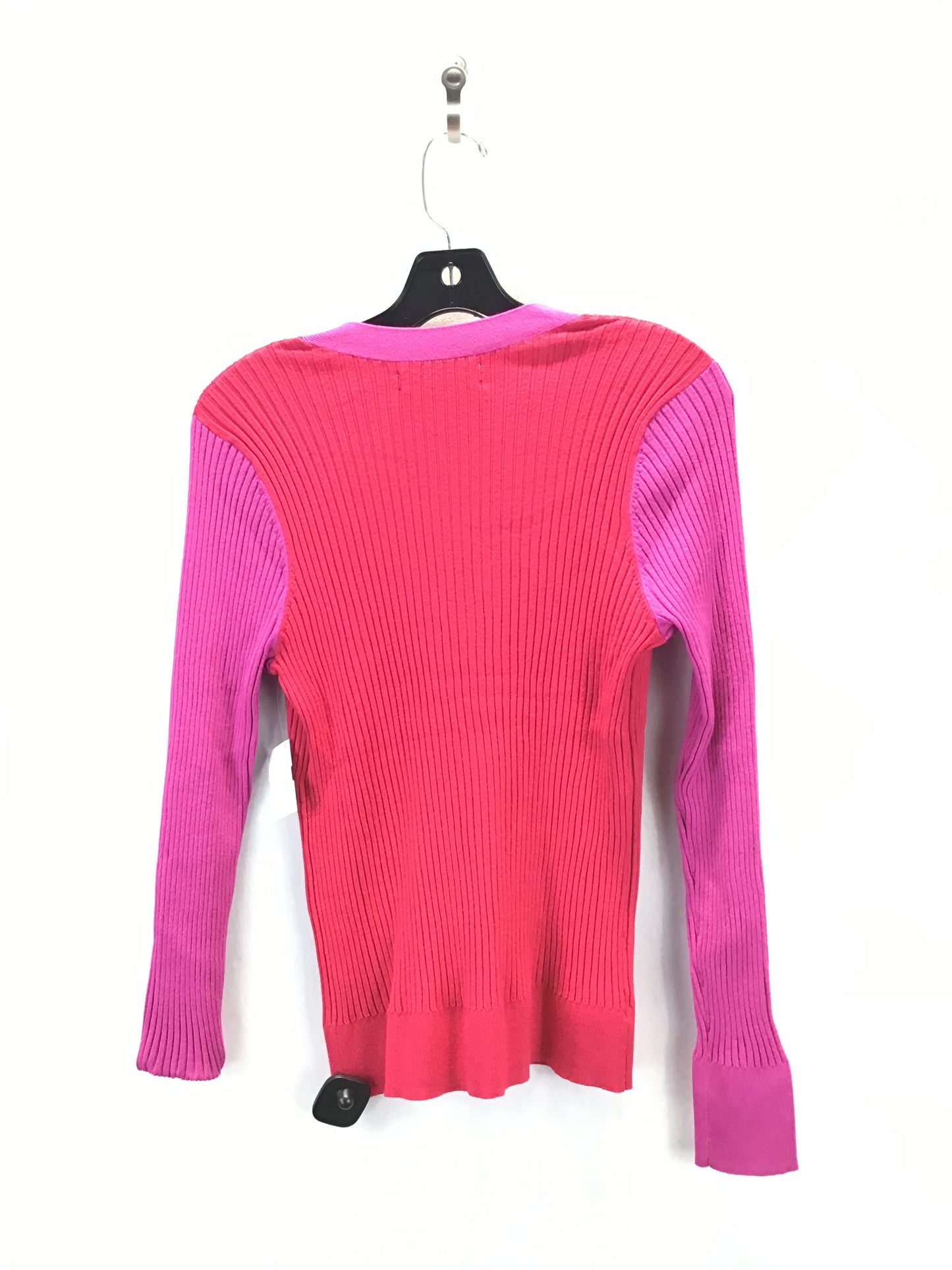 Sweater By Loft In Pink & Red, Size: L