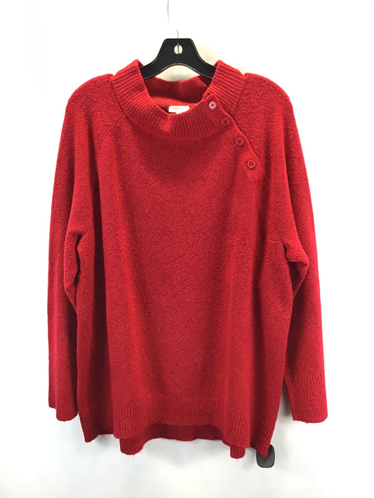 Sweater By Talbots In Red, Size: Xl