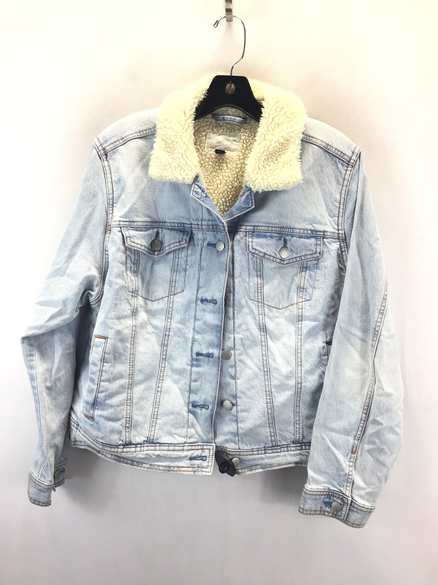 Jacket Denim By Universal Thread In Blue Denim, Size: L