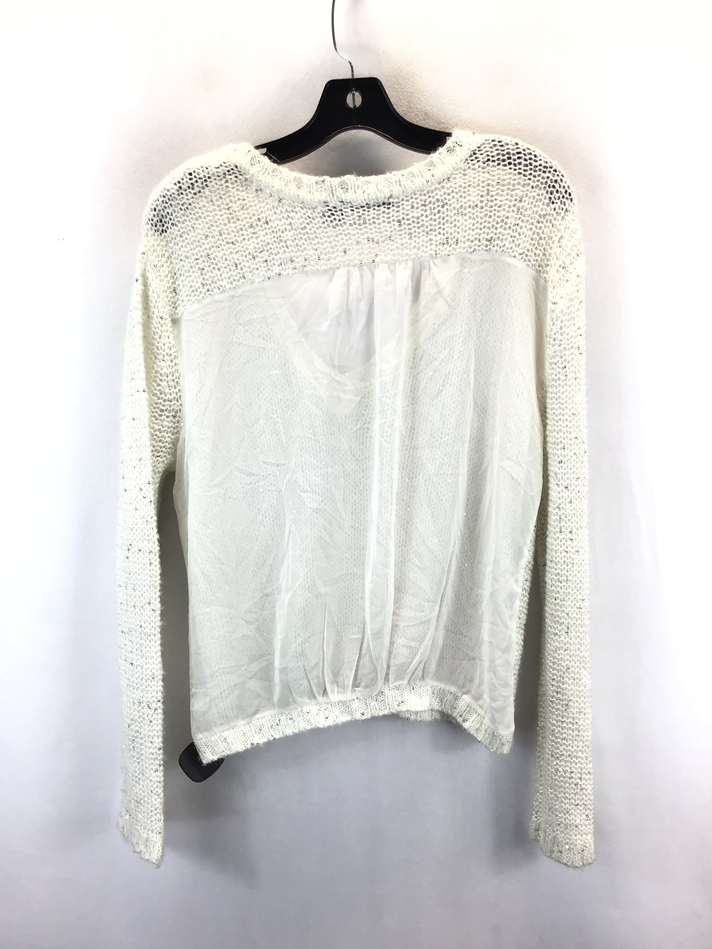 Sweater By Clothes Mentor In Cream, Size: M