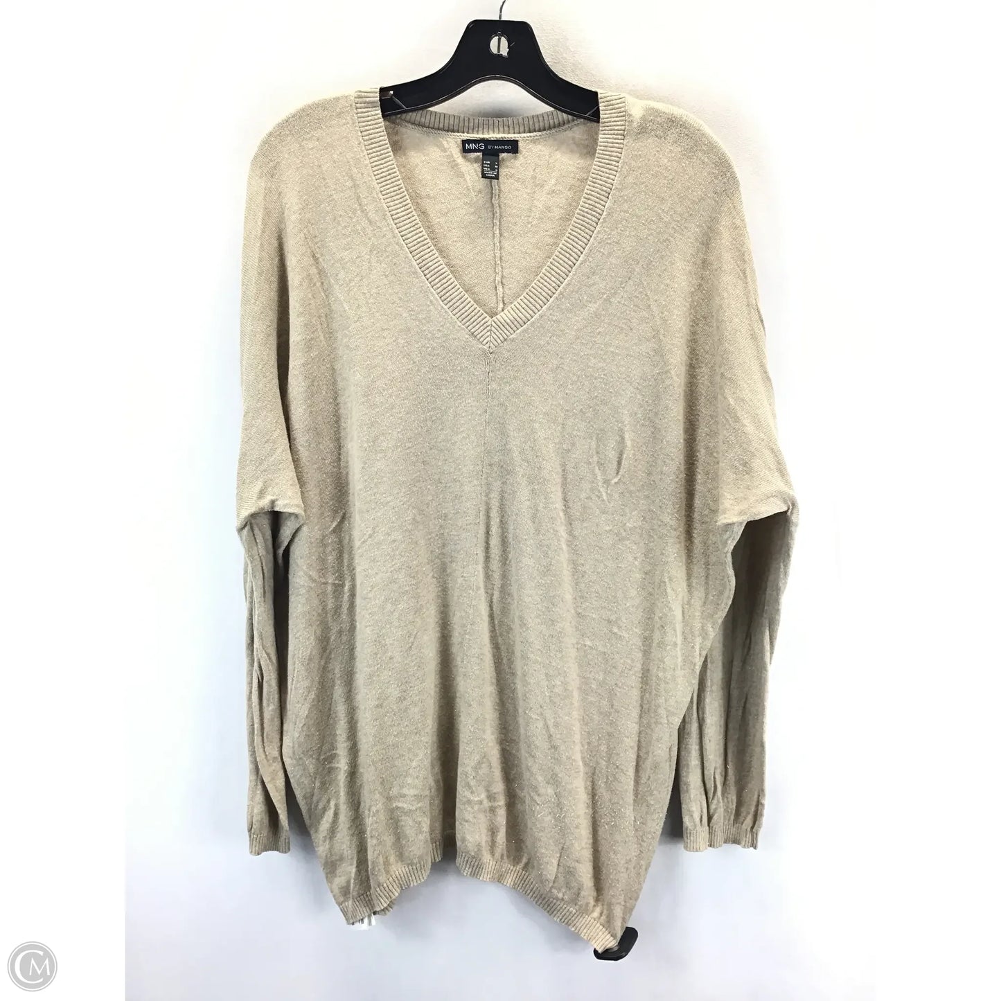 Top Long Sleeve Basic By Mango In Beige, Size: M
