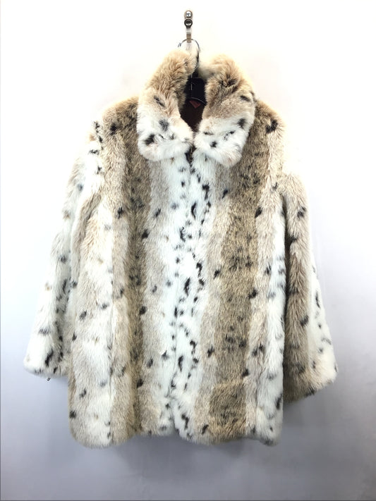 Coat Faux Fur & Sherpa By Clothes Mentor In Cream, Size: 1x