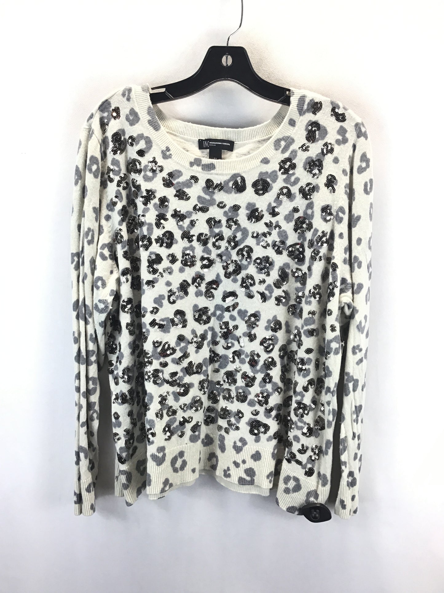 Sweatshirt Collar By Inc In Leopard Print, Size: 3x